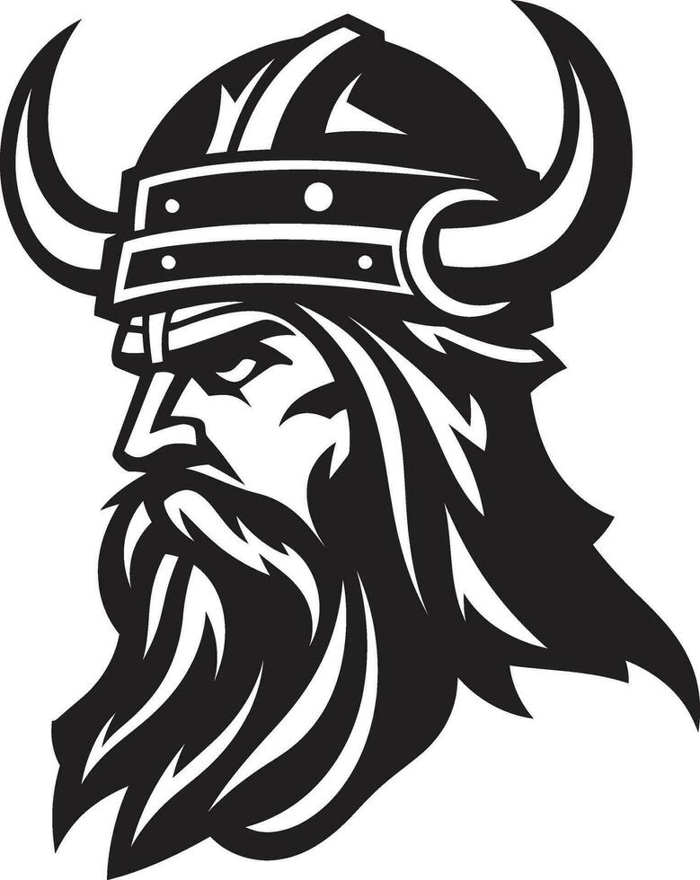 odins afstammeling een viking mascotte van moed thor donderslag een viking icoon van donder vector