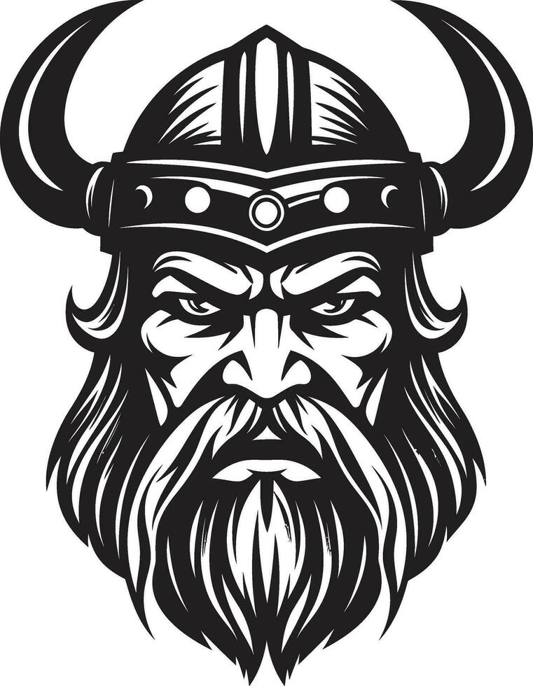 thor triomf een viking symbool van donder krijgers moed een elegant vector viking voogd