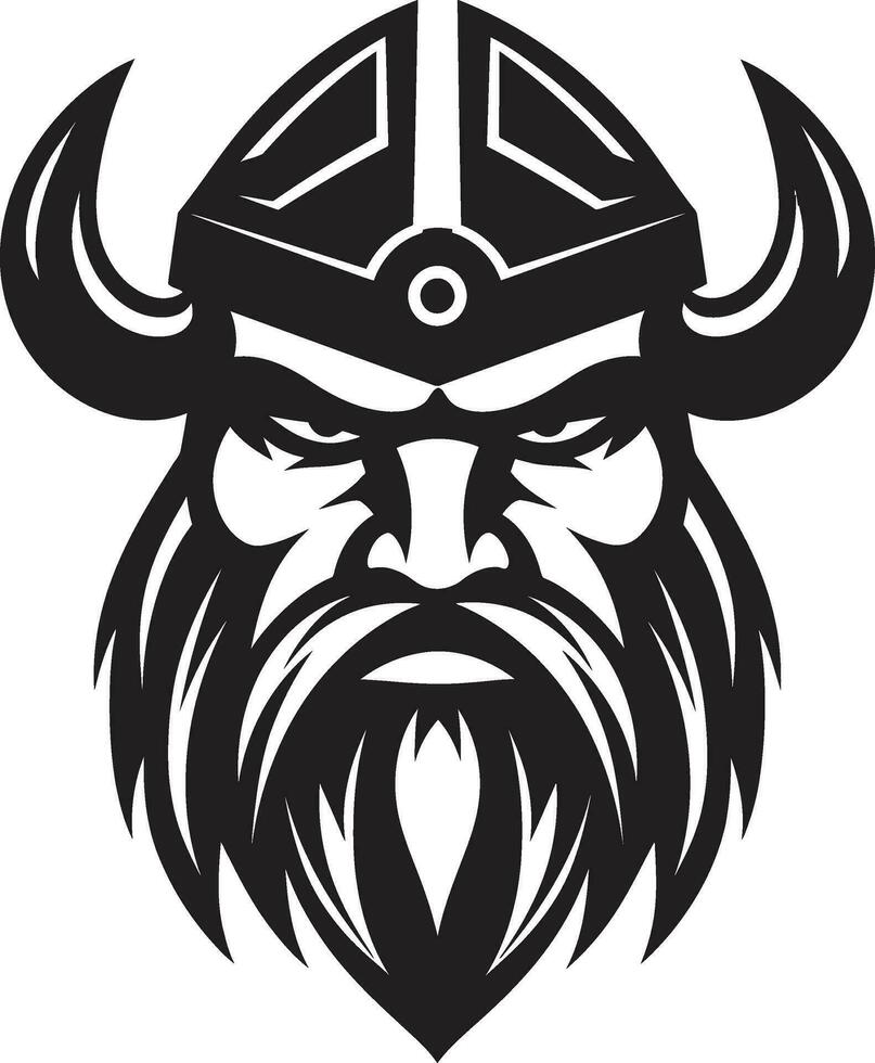 mjolnirs macht een viking mascotte in vector viking deugd een symbool van moed en eer