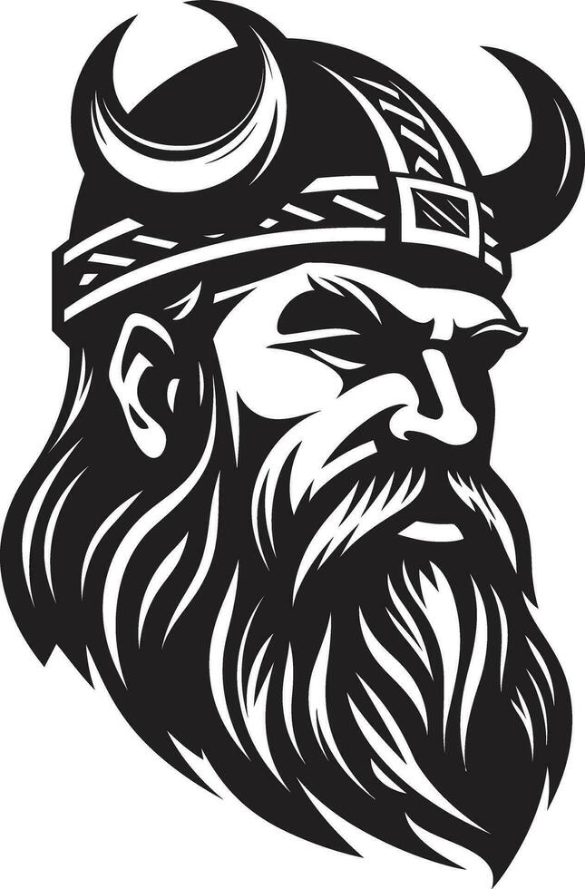 ijzig indringer een viking mascotte van vorst nordic marine een zeevaart viking symbool in vector