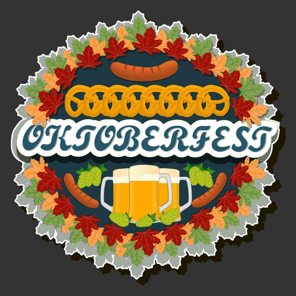 mooi illustratie Aan thema van vieren jaar- oktoberfeest vakantie vector