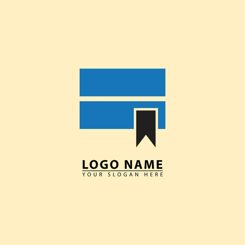 boek minimaal logo icoon vector