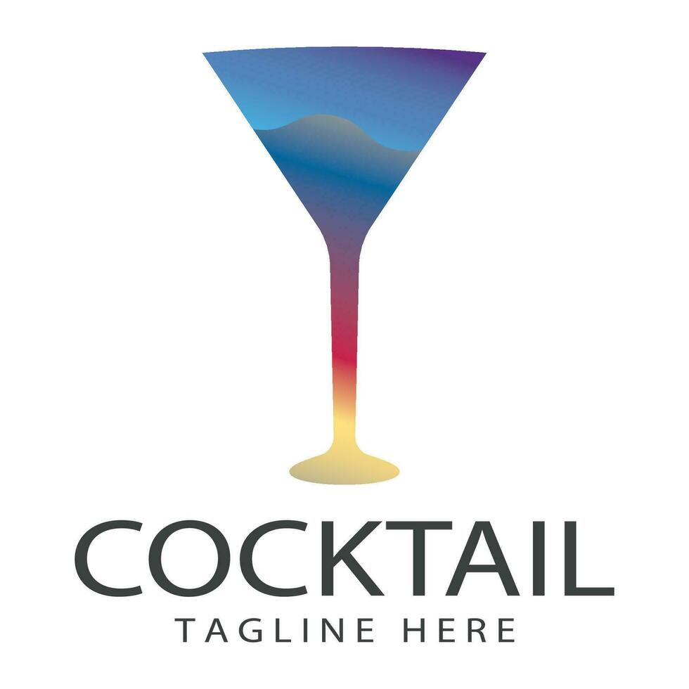 vector gemakkelijk logo cocktail