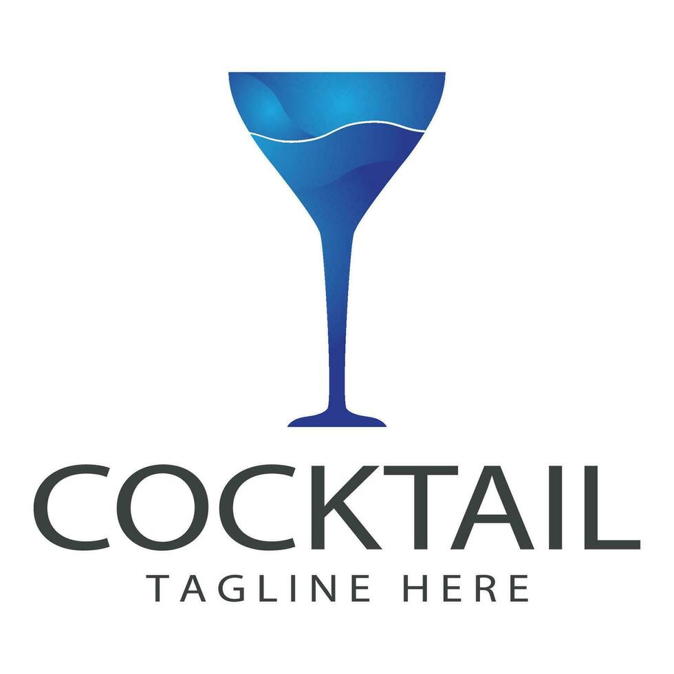 vector gemakkelijk logo cocktail