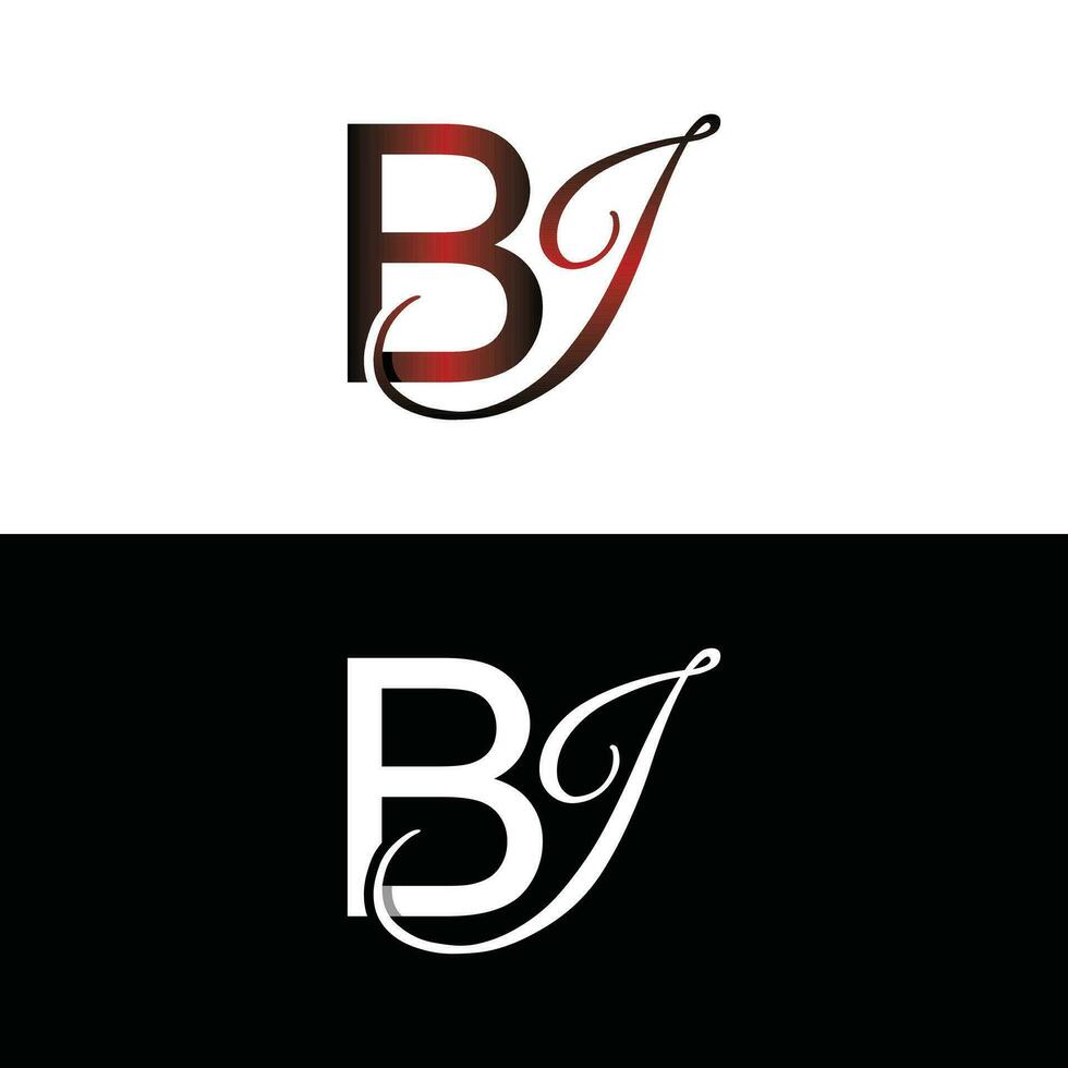 brief bj luxe modern monogram logo vector ontwerp, logo eerste vector Mark element grafisch illustratie ontwerp sjabloon
