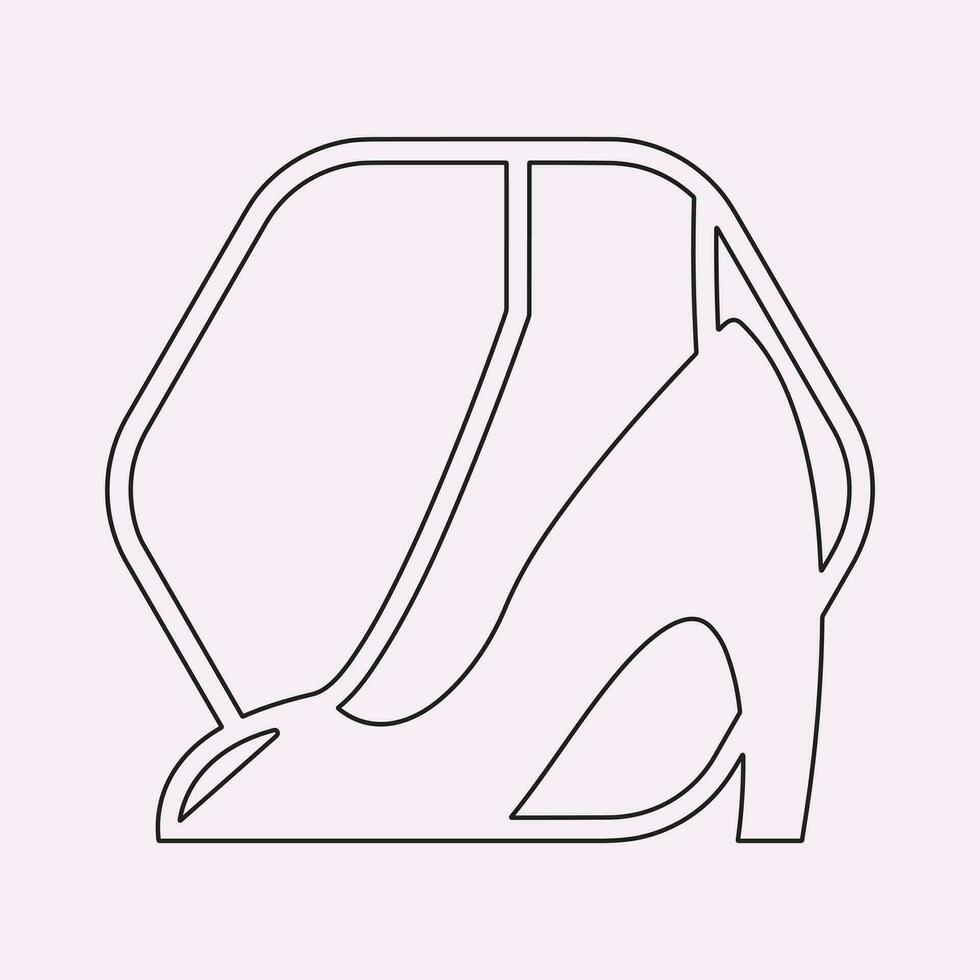 accessoire, achtergrond, zwart, elegantie, elegant, mode, vrouw, voet, schoenen, meisje, glamour, hiel, hoog, icoon, illustratie, geïsoleerd, dame, lijn, schets, schoen, stijl, symbool, vector, wit vector