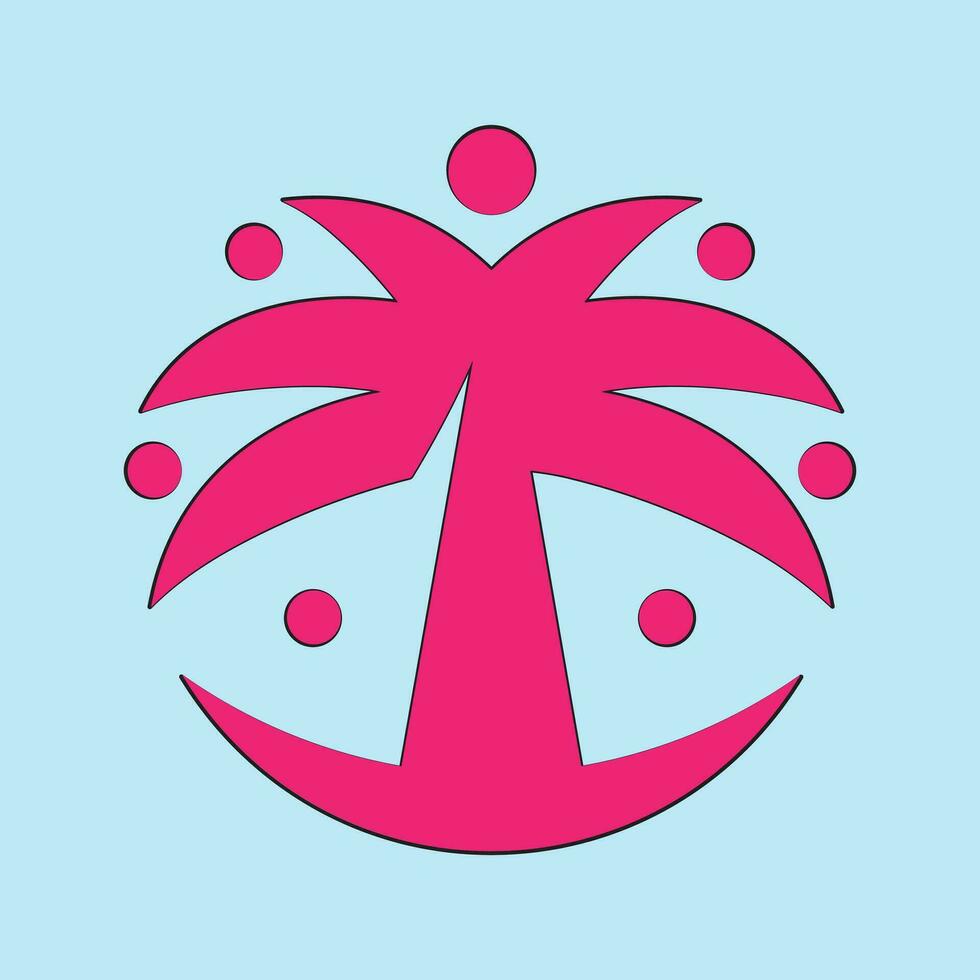 palm boom silhouet icoon. gemakkelijk vlak vector illustratie