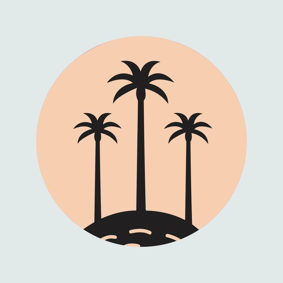 palm boom silhouet icoon. gemakkelijk vlak vector illustratie