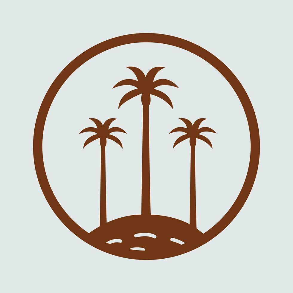 palm boom silhouet icoon. gemakkelijk vlak vector illustratie
