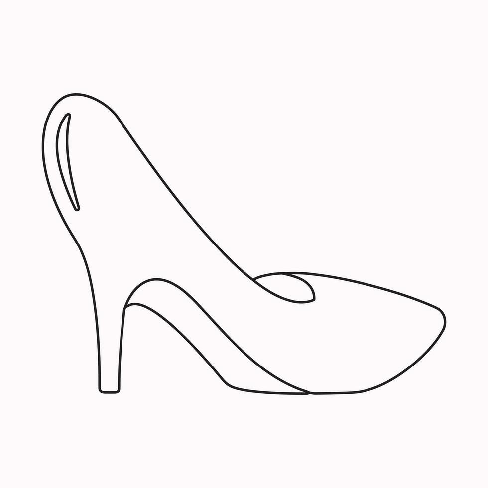 hoog hakken schoenen vector icoon. gevulde vlak teken voor mobiel concept en web ontwerp. Dames schoen glyph icoon. symbool, logo illustratie