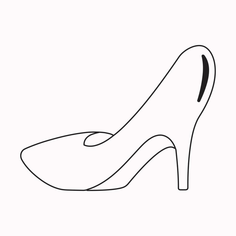 hoog hakken schoenen vector icoon. gevulde vlak teken voor mobiel concept en web ontwerp. Dames schoen glyph icoon. symbool, logo illustratie