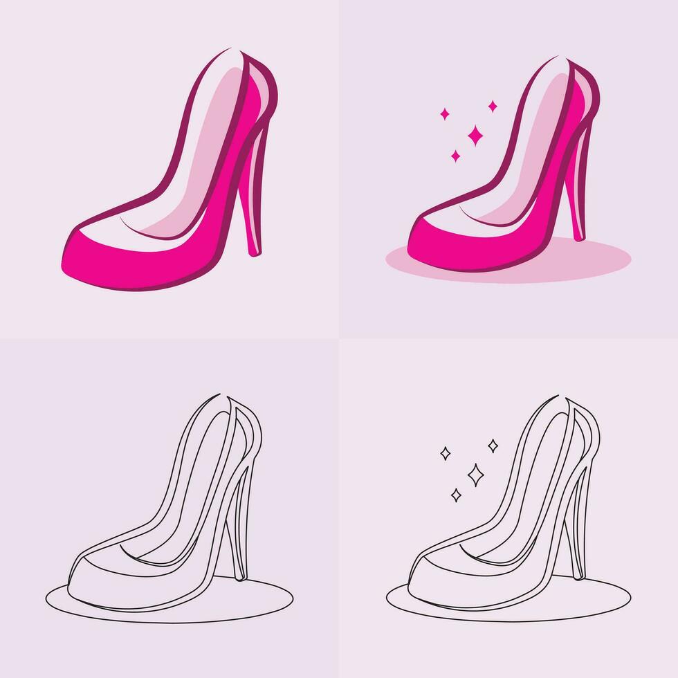 hoog hakken schoen vector icoon, vrouwen schoen glyph icoon. symbool, logo illustratie.vrouw schoenen vector pictogrammen geïsoleerd Aan roze background.fashion schoenen ontwerp.schoenen verzameling