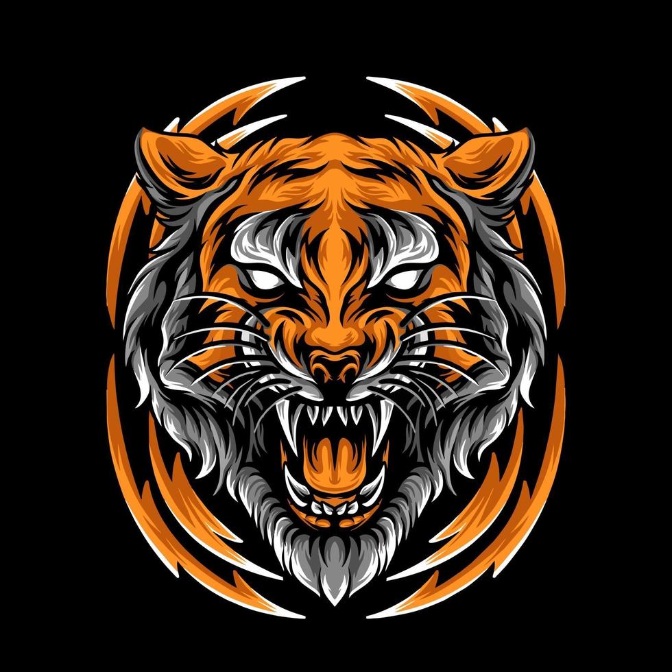 tijger hoofd illustratie vector