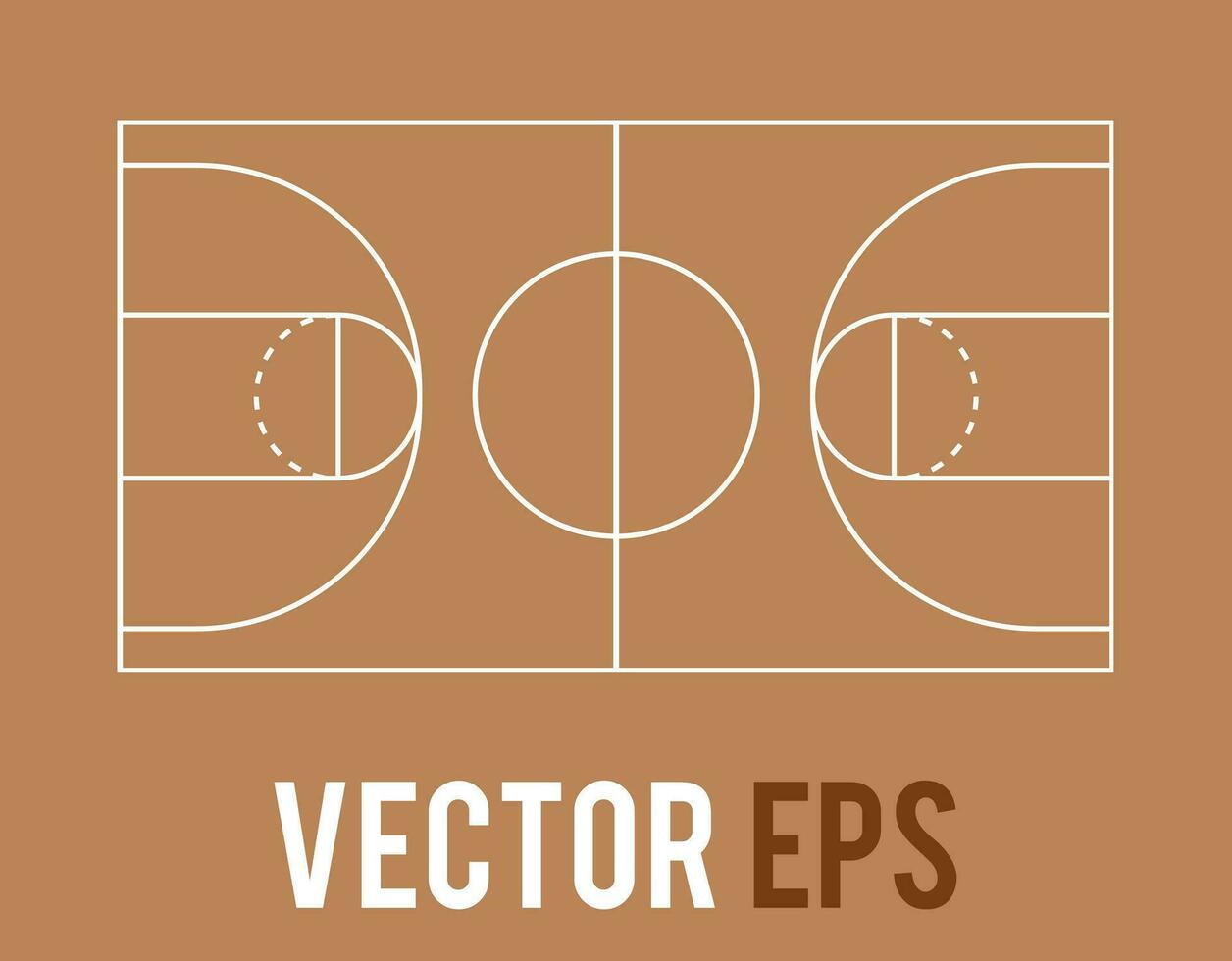 vector blanco basketbal rechtbank planning bord voor team trainer