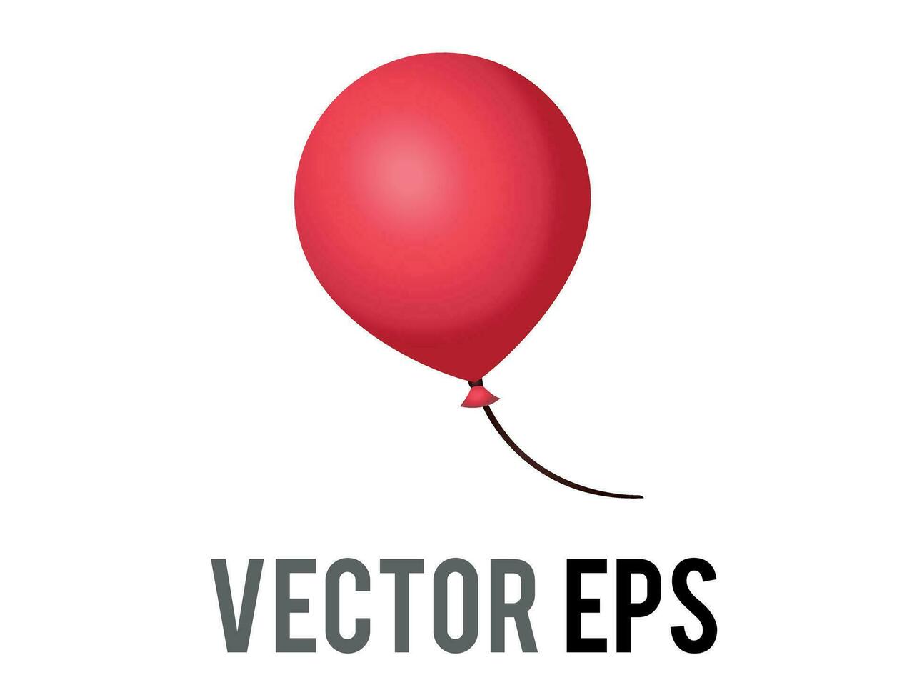 vector helling rood lucht ballon Aan draad icoon, Gefeliciteerd, viering, gelukkig verjaardag