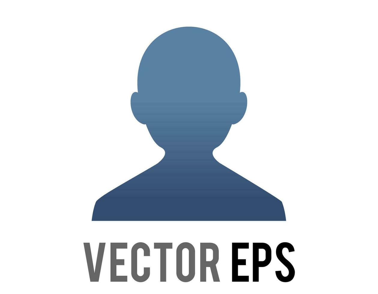 vector donker blauw silhouet algemeen profiel van een persoon icoon