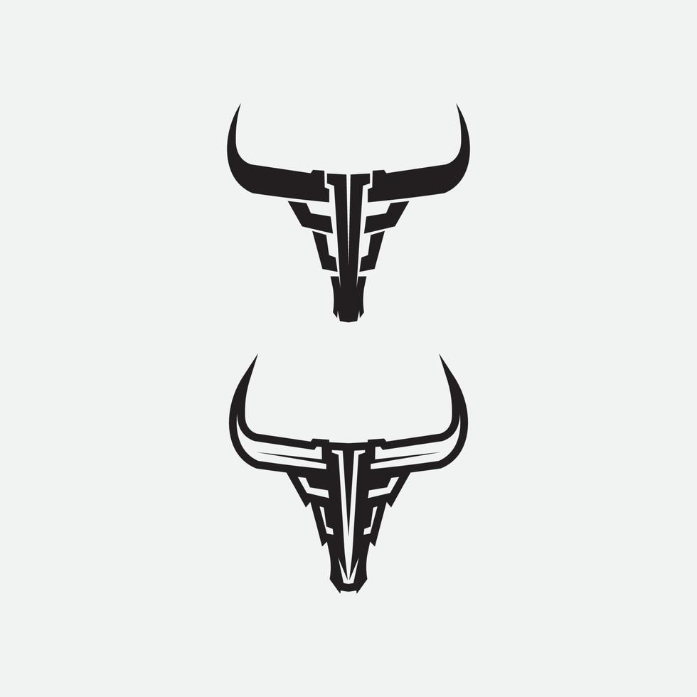 stier buffelkop koe dier logo ontwerp vector dierlijk hoofd logo wild