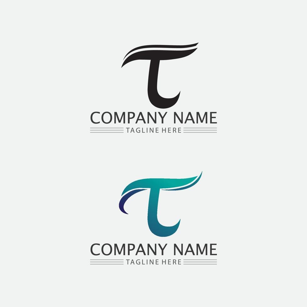 t letter, t logo vector lettertype alfabet ontwerp en pictogram t