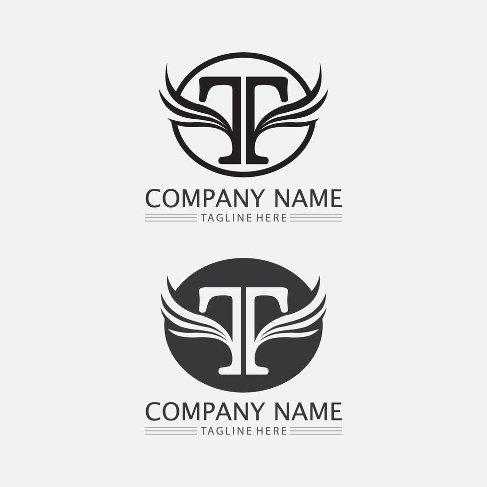 t letter, t logo vector lettertype alfabet ontwerp en pictogram t