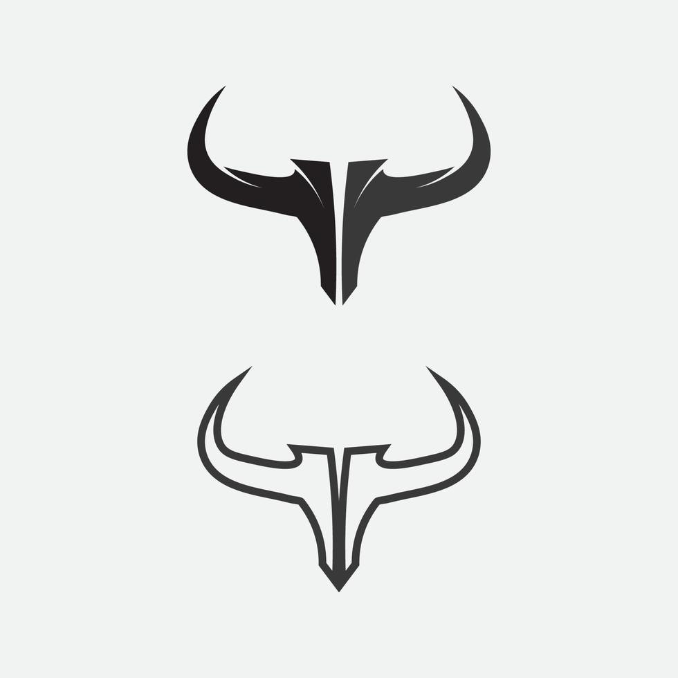 stier buffelkop koe wild dier logo vector