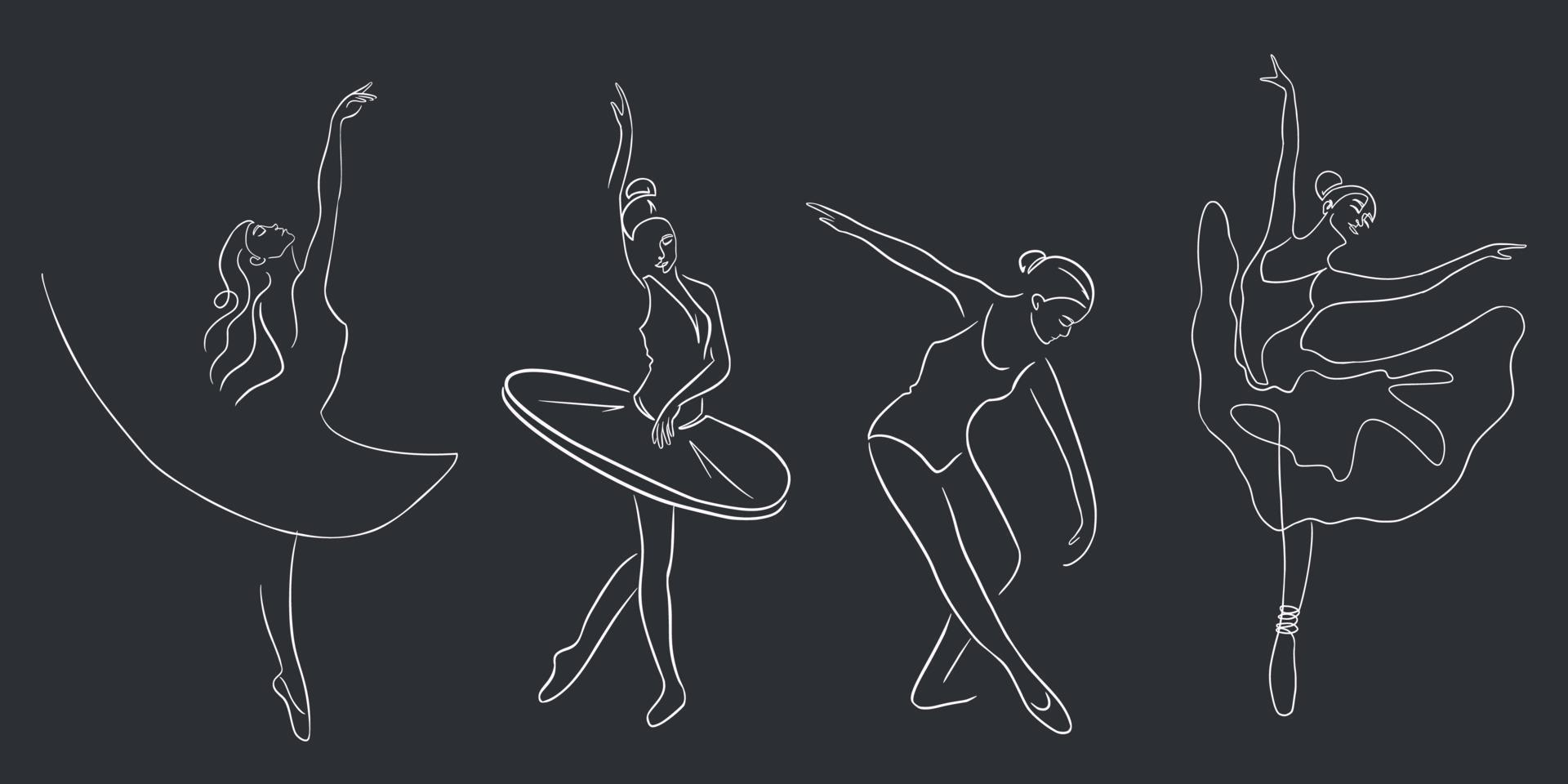 balletdansers set vector