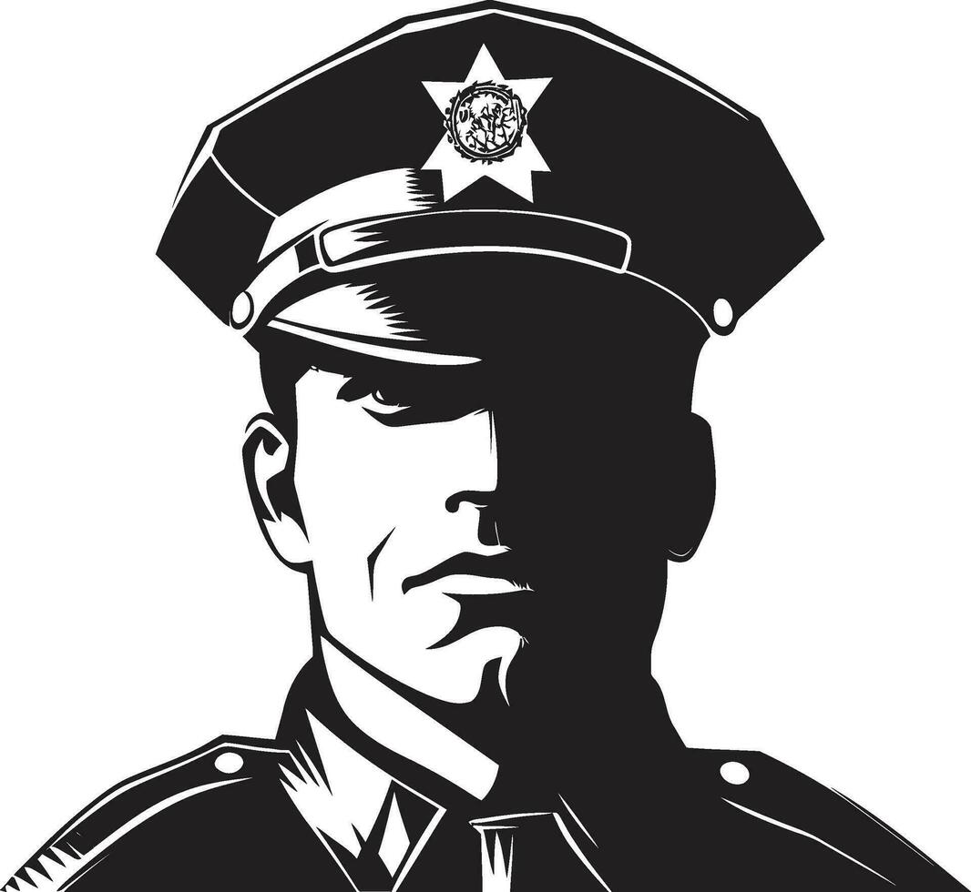 Aan de ritme Politie officier vector illustraties vector heroes van gerechtigheid Politie officieren