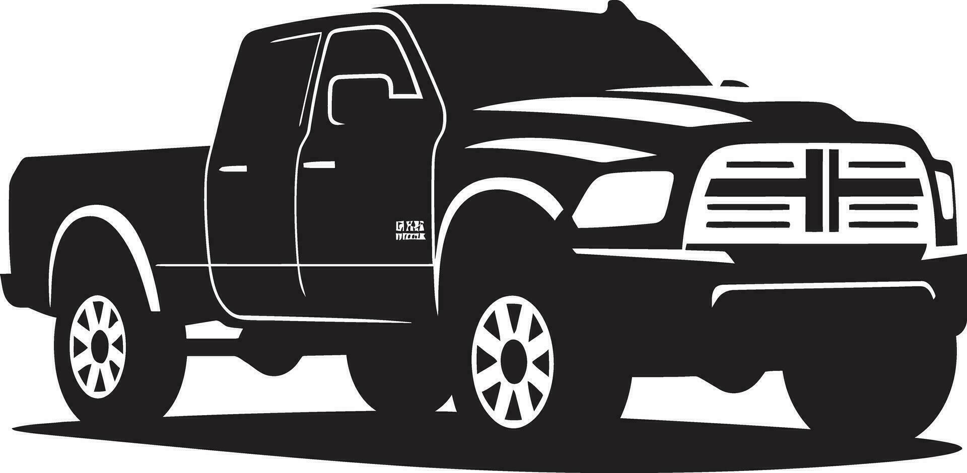 oppakken vrachtauto avontuur in gedetailleerd vector kunst oppakken vrachtauto vector een ontwerp element met karakter
