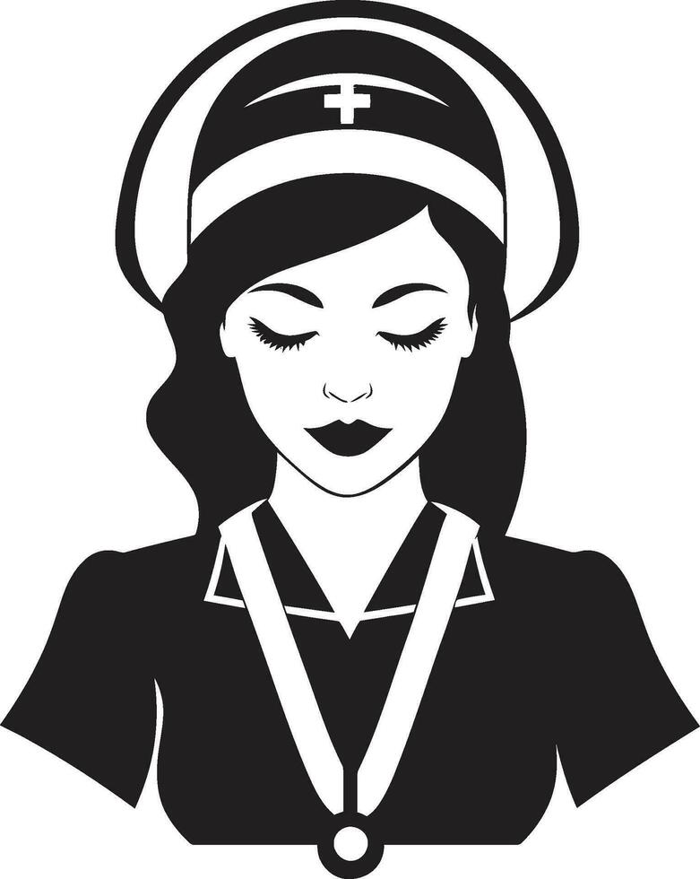 verpleegster symbolen artistiek hulde naar gezondheidszorg heroes verpleegster vector illustratie esthetisch waardering in pixels