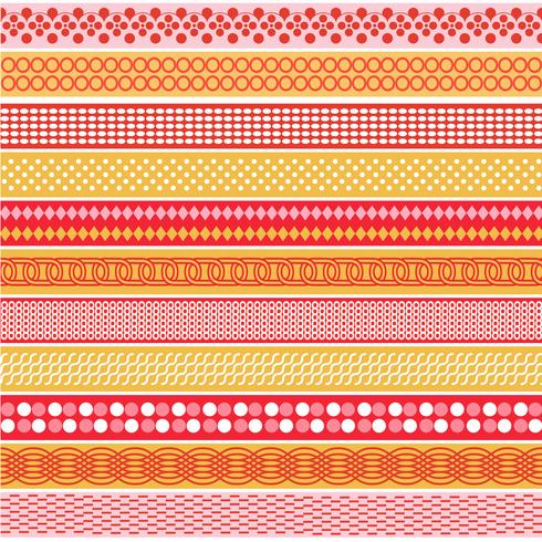 Pink &amp; Orange Mod Border Patronen vector