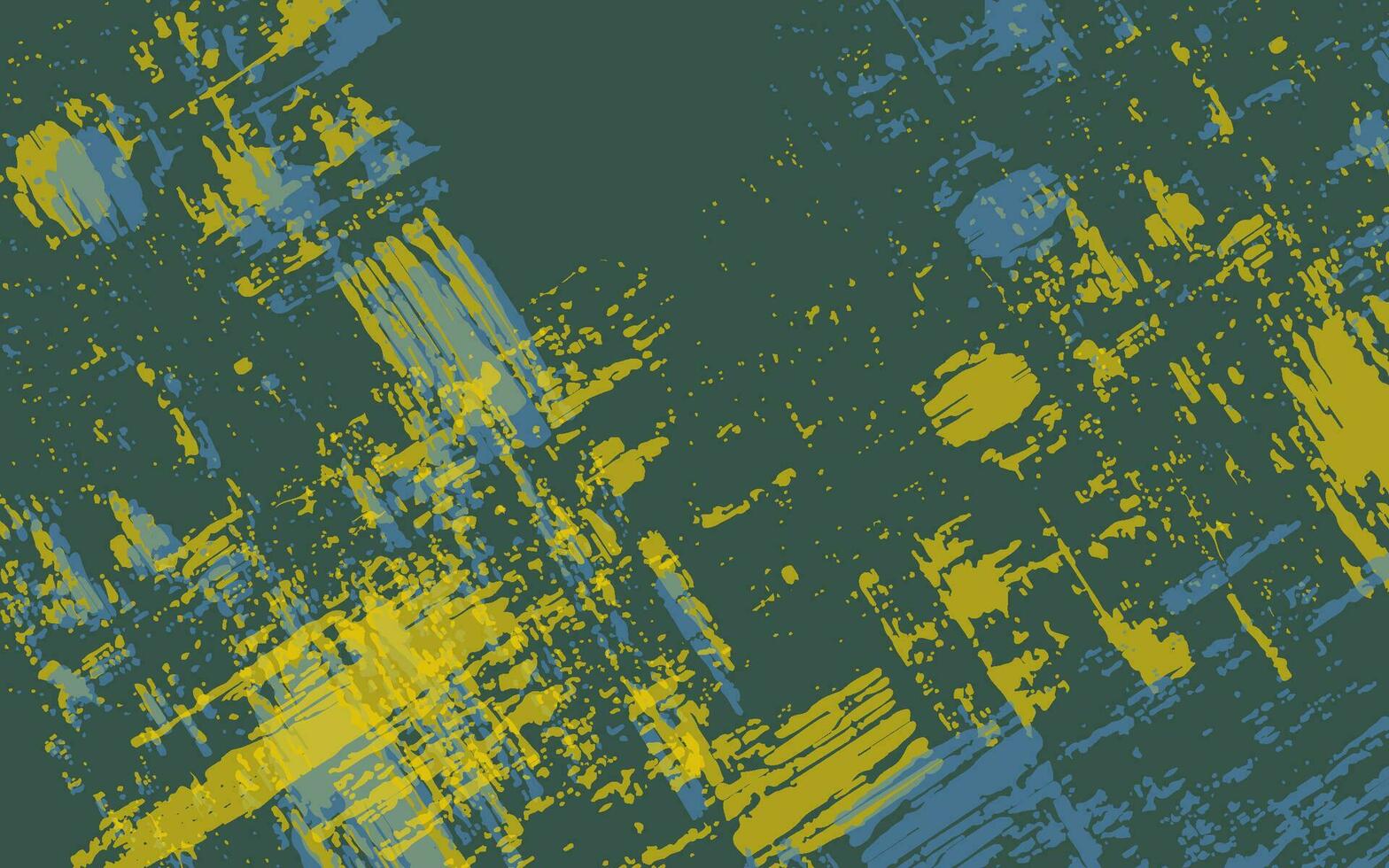 abstract grunge structuur plons verf groen en geel achtergrond vector