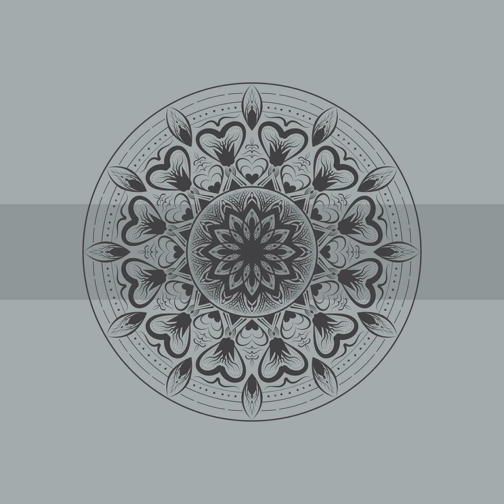 zwart en wit mandala achtergrond ontwerp. vector