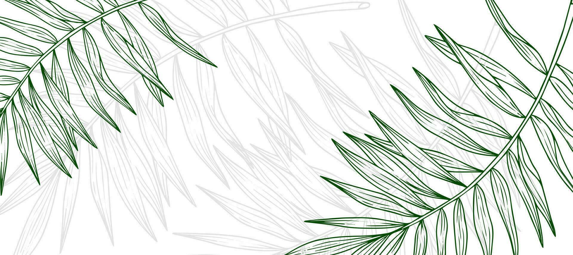 palm blad schets abstract achtergrond behang vector