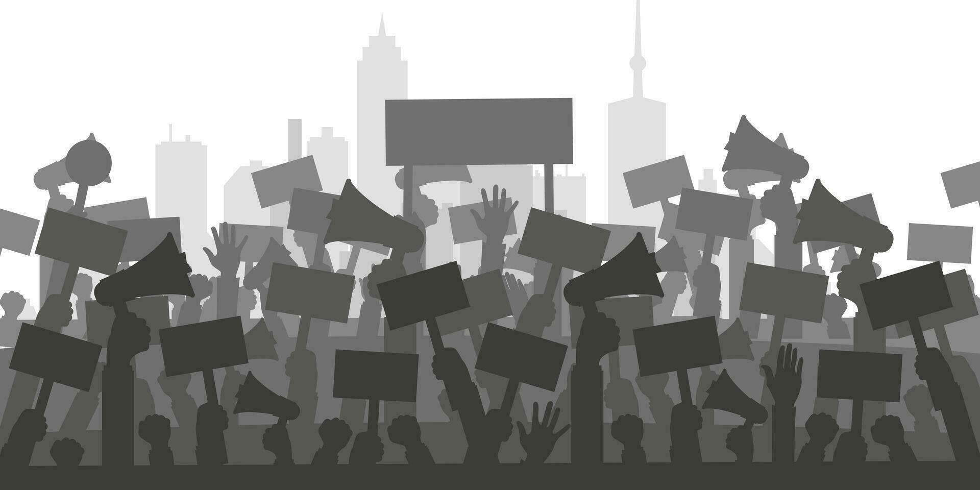 protesten en demonstraties concepten. vlak vector illustratie