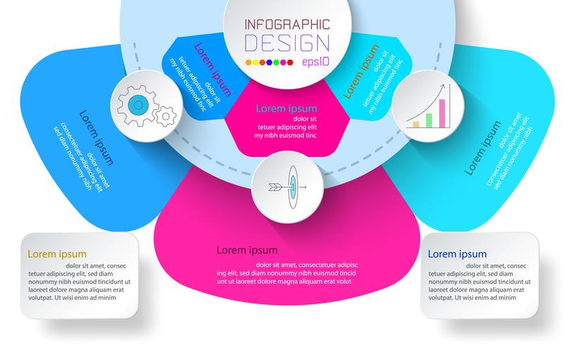 Zakelijke infographic met 3 stappen. vector