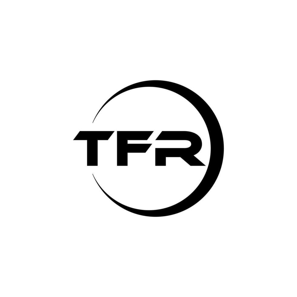 tfr brief logo ontwerp, inspiratie voor een uniek identiteit. modern elegantie en creatief ontwerp. watermerk uw succes met de opvallend deze logo. vector