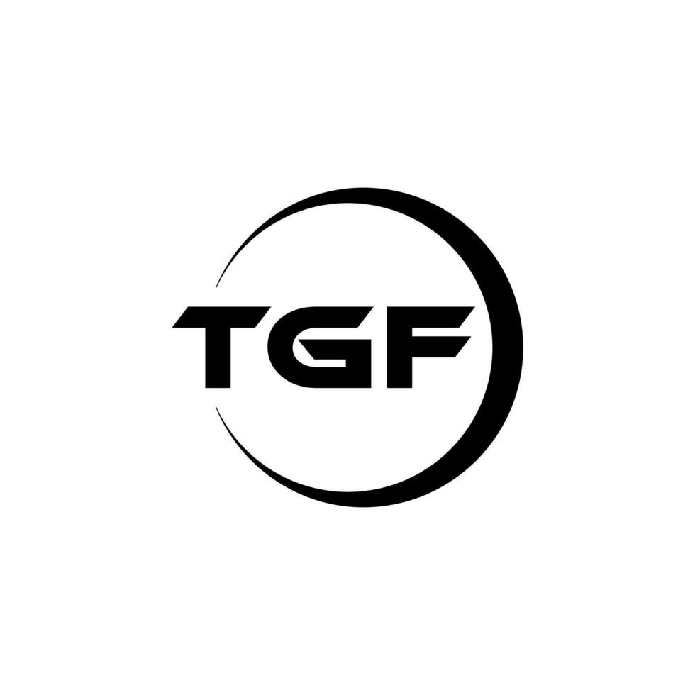 tgf brief logo ontwerp, inspiratie voor een uniek identiteit. modern elegantie en creatief ontwerp. watermerk uw succes met de opvallend deze logo. vector