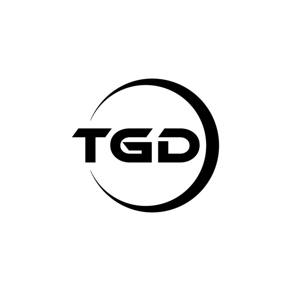 tgd brief logo ontwerp, inspiratie voor een uniek identiteit. modern elegantie en creatief ontwerp. watermerk uw succes met de opvallend deze logo. vector