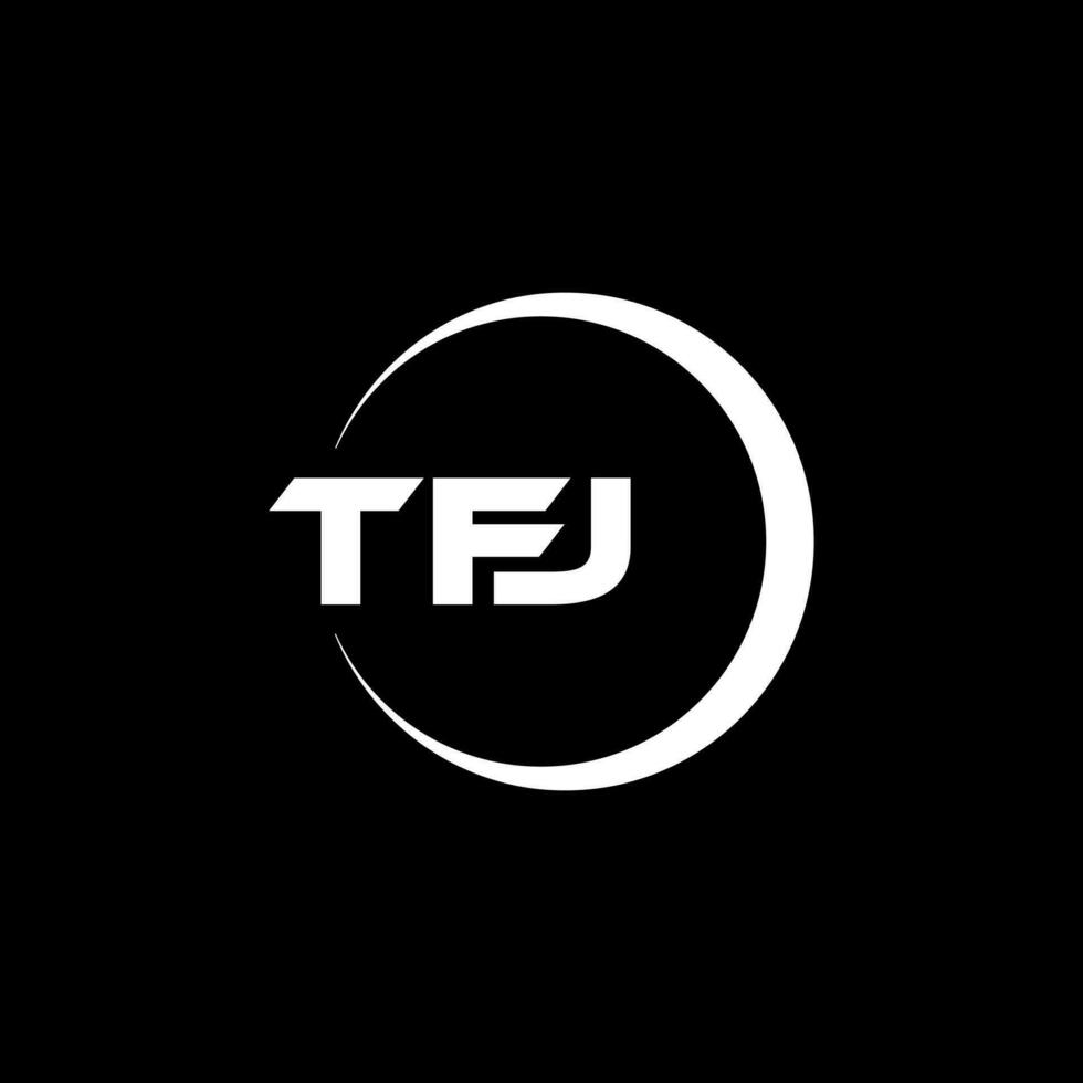 tfj brief logo ontwerp, inspiratie voor een uniek identiteit. modern elegantie en creatief ontwerp. watermerk uw succes met de opvallend deze logo. vector