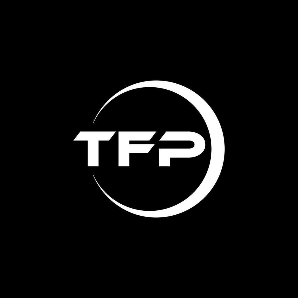 tfp brief logo ontwerp, inspiratie voor een uniek identiteit. modern elegantie en creatief ontwerp. watermerk uw succes met de opvallend deze logo. vector