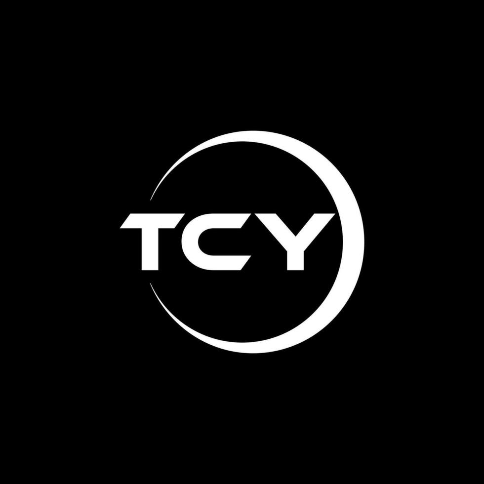 tcy brief logo ontwerp, inspiratie voor een uniek identiteit. modern elegantie en creatief ontwerp. watermerk uw succes met de opvallend deze logo. vector