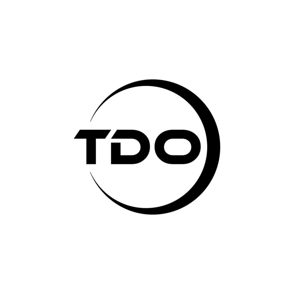 tdo brief logo ontwerp, inspiratie voor een uniek identiteit. modern elegantie en creatief ontwerp. watermerk uw succes met de opvallend deze logo. vector