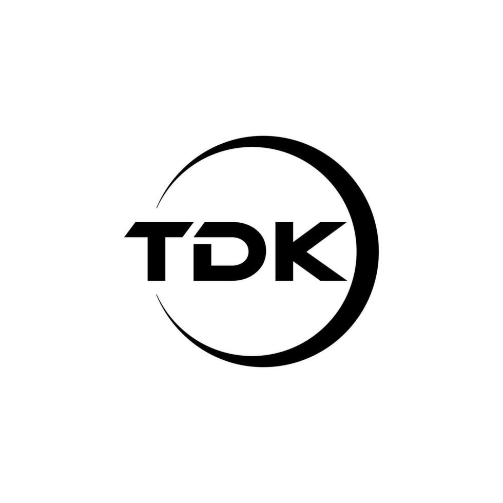 tdk brief logo ontwerp, inspiratie voor een uniek identiteit. modern elegantie en creatief ontwerp. watermerk uw succes met de opvallend deze logo. vector