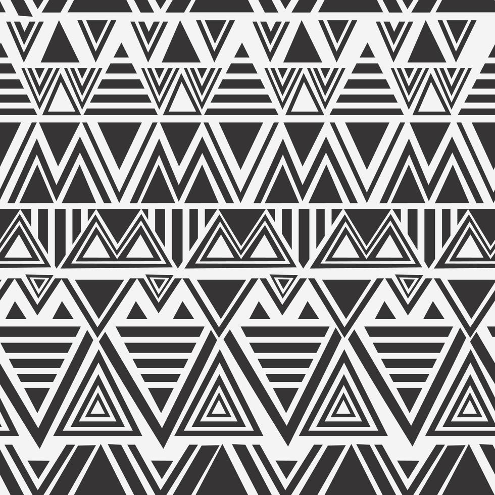 naadloze etnische patroon. handgemaakte maori-stijl strepen. vector
