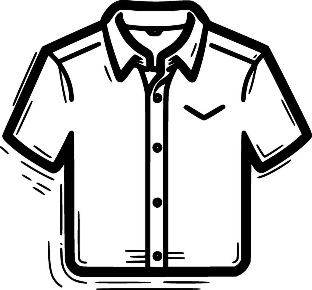 shirt, minimalistische en gemakkelijk silhouet - vector illustratie