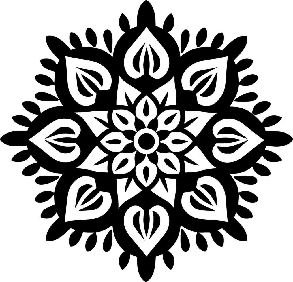 mandala - minimalistische en vlak logo - vector illustratie