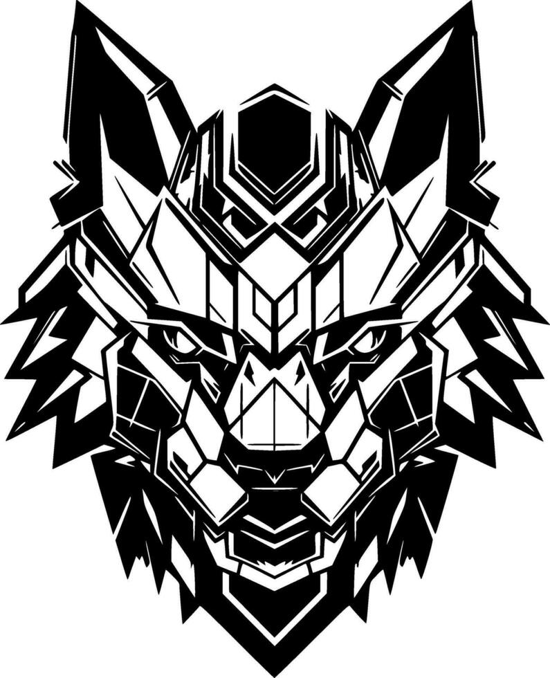 wolf - minimalistische en vlak logo - vector illustratie