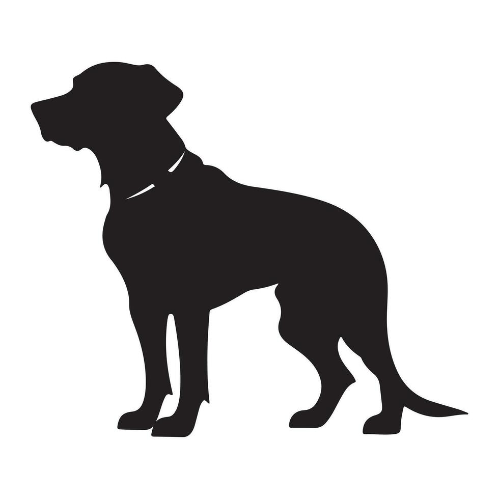 kuiper hond zwart silhouet vector