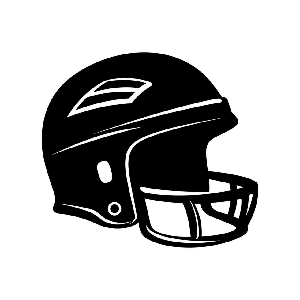 hockey helm silhouet vector. vector