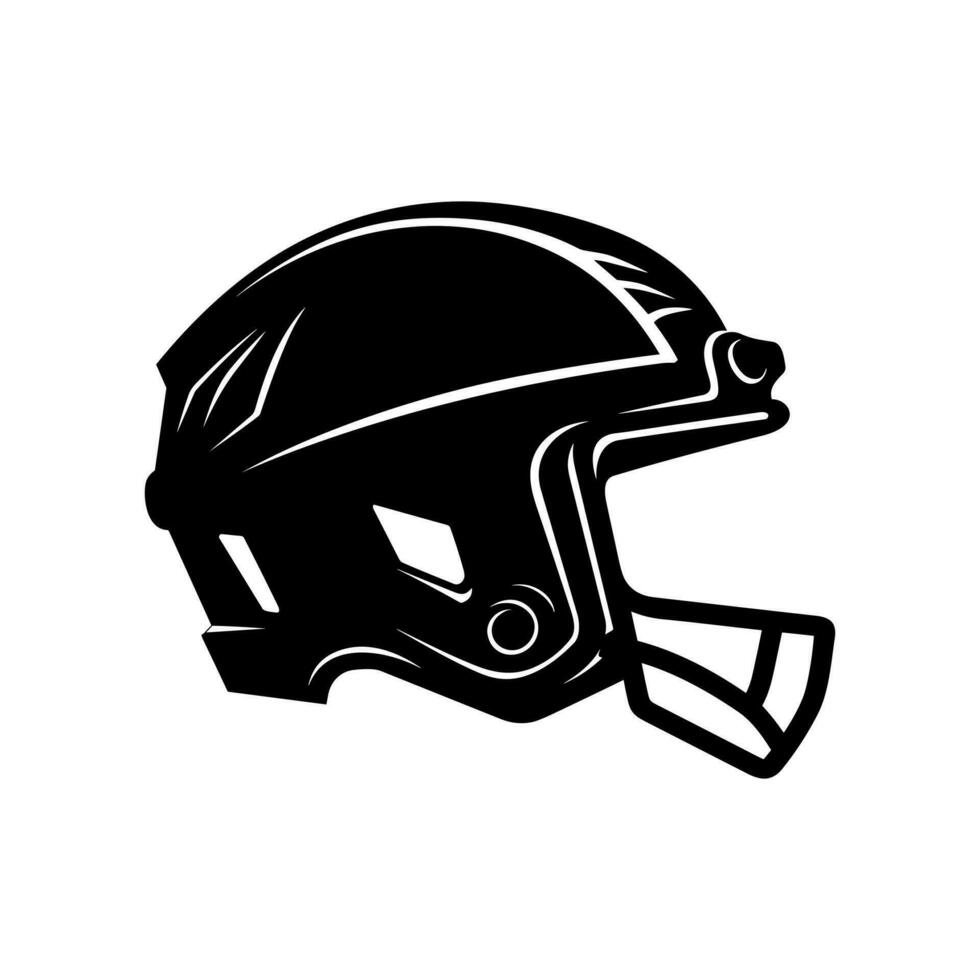 hockey helm silhouet vector. vector