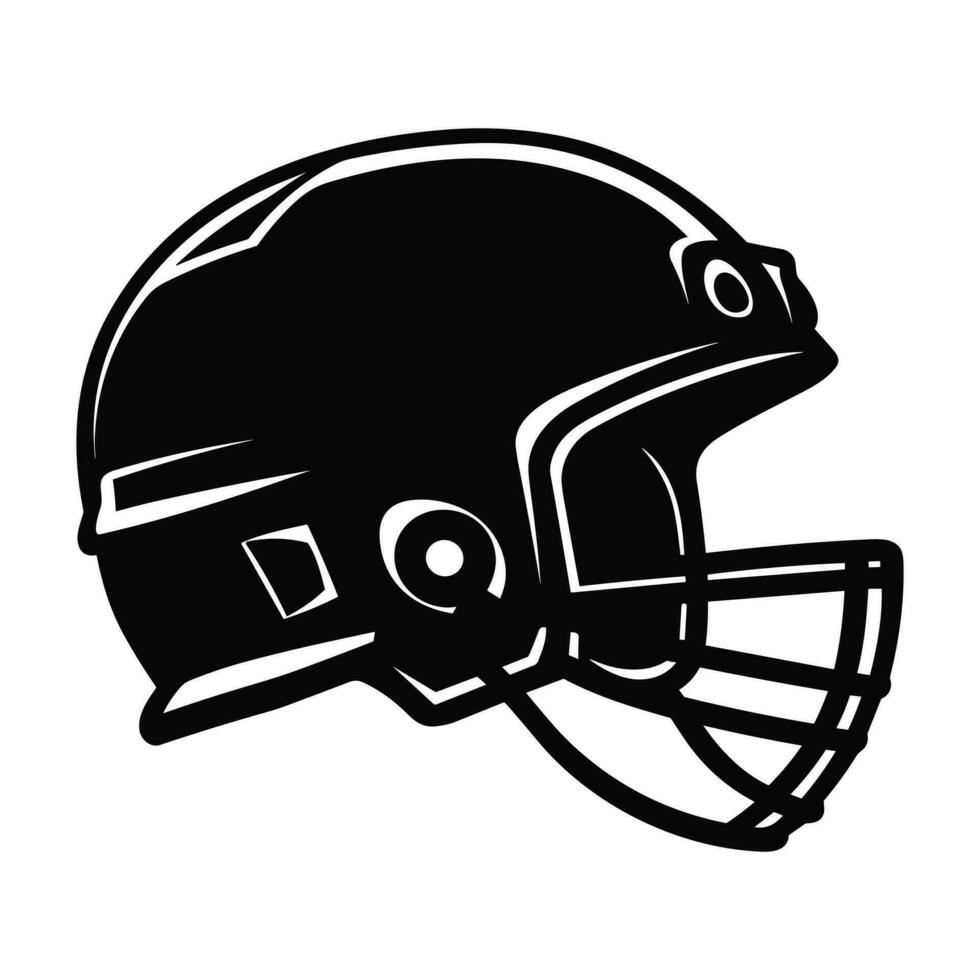 hockey helm silhouet vector. vector